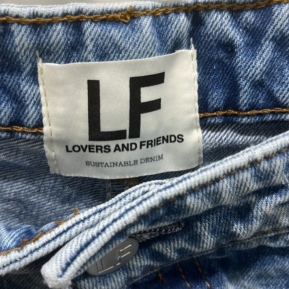 Lovers + Friends Button Fly Reece High Rise Slim Straight Denim Jeans Sz 30 - Picture 7 of 11